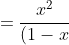 = \frac{x^2}{(1-x)^3}.